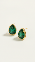 Emerald Drop Earrings in Gold